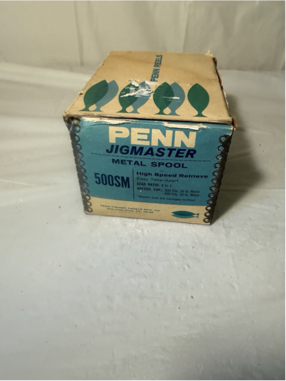 Vintage Penn Jigmaster 500sm in Original Box l Red Spool